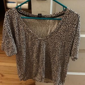 Women’s leopard print dress shirt